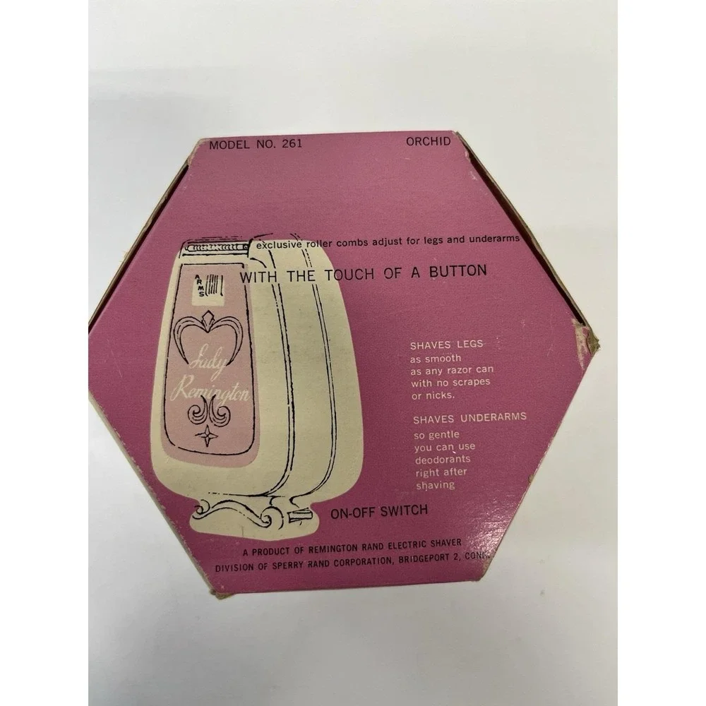 Vintage NOS Lady Remington Electric Shaver Complete With Case & Cord Orchid 261
